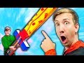 DO NOT Destroy My GIANT Cardboard SWORD vs SHARER FAM in REAL LIFE Challenge!