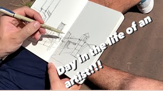 What do ARTISTS do all day?? [vlog] how do I sketch my ideas in my artwork?