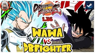 DBFZ Wawa vs DBFighter (VegetaSSB, Black, GokuUI) Vs (Black, KBuu, Gohan)