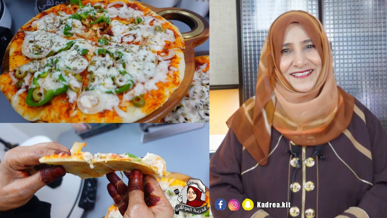 عجينة البيتزا الرفيعة وخبزها بدون فرن