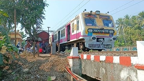 Purple Colour New ICF EMU Train Dangerous & Furious Moving Out At Railgate