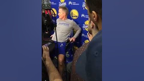 Kerr snippet from Warriors (0-0) practice 6 days b4 NBA Finals