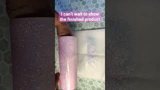 Tumbler in the works! #Rose #Pink  #glittertumbler #epoxytumbler #diy #flower # #tumblertutorial