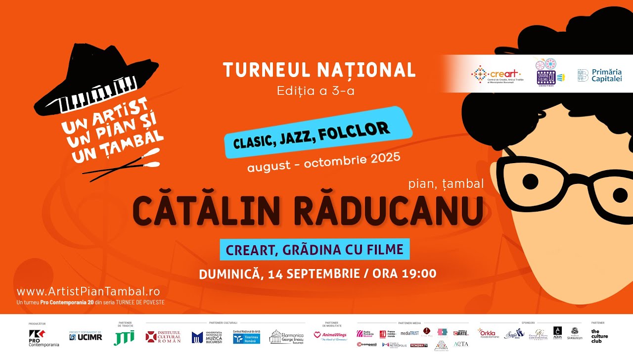 Cătălin Răducanu a adus pianul și țambalul la Grădina cu Filme