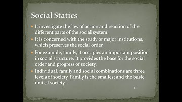 Social Statics and Social Dynamics  3