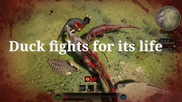 Duck fights for its survival - Path of Titans
