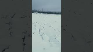 Ice Fishing Across a Frozen River⎮По льду за рыбой через реку