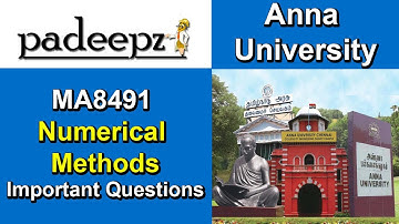 MA8491 Numerical Methods Important Questions | Anna University | Padeepz