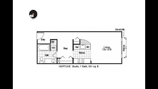 Studio Neptune 531sf / Apt 320