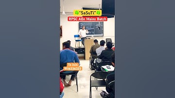 RPSC AEn Mains Batch | SaSuTi | Dushyant Sir #sasuti #dushyantsir