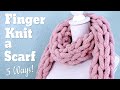 چگونه سریع روسری را با انگشت ببافیم 