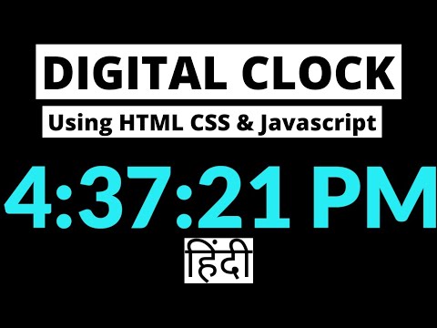 How To Make Digital Clock Using HTML CSS & JavaScript | Digital Clock ...