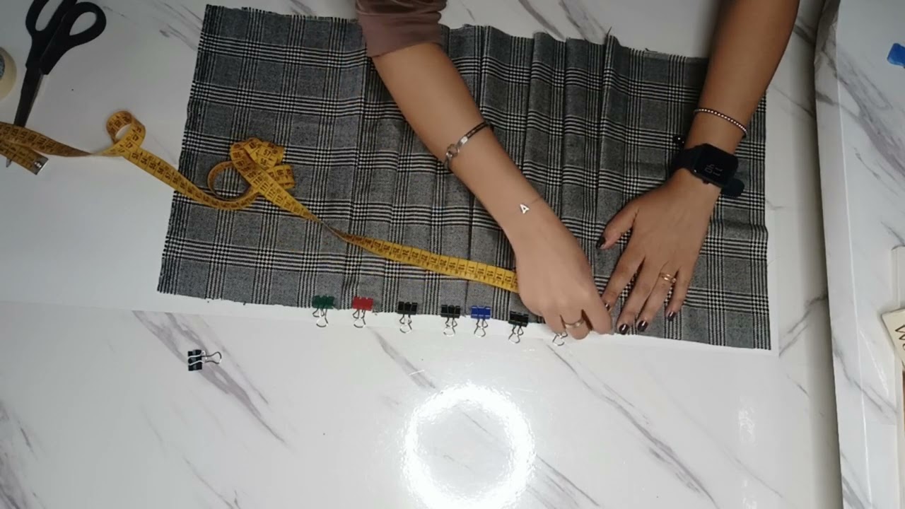 فصالة تنورة بالطيات 4/5 سنوات،مع طريقة الخياطة بالتفصيل للمبتدئات# تنورة# سهلة