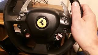 This is a quick look into the thrustmaster t80 farrari 488 gtb edition
ps4 steering wheel and pedals. great entry level wheel!