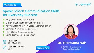 Speak Smart: Communication Skills For Everyday Success | Expert Webinar | Free Webinar
