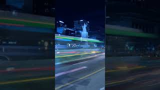 vehicle light trails Timelapse | night city in Seoul #timelapse #seoul #nightcity #gopro12