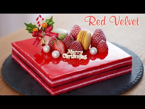 크리스마스 레드벨벳 케이크 🎄 / Christmas Red Velvet Cake Recipe / Cup measure