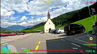 Italy Alps Virtual Cycling Workout with Speed Display 4K Video
