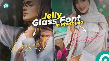Emboss Jelly type Glass Font in Photopea Mobile | Glass font Editing on Photo.