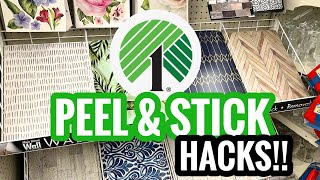 🤯YOU WON’T BELIEVE WHAT I MADE USING DOLLAR TREE PEEL AND STICK WALLPAPER!