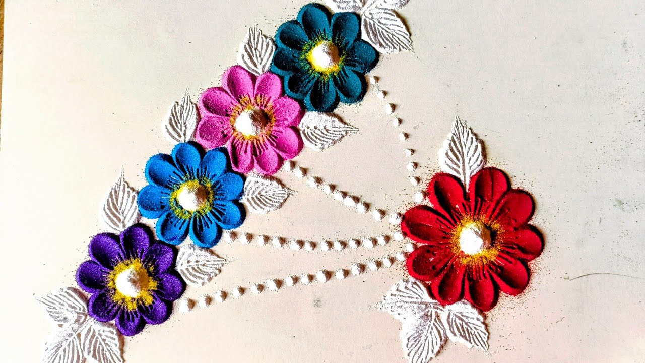 New Trending design | Rangoli for beginners | Daily kolam| doorstep design 