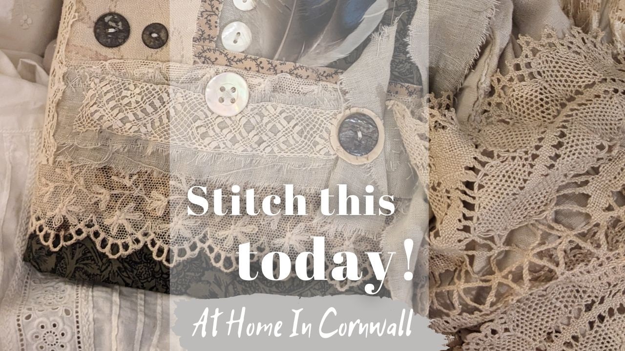 Transforming SCRAPS into something SPECIAL. You'll LOVE this EASY PROJECT! Antique fabric & lace
