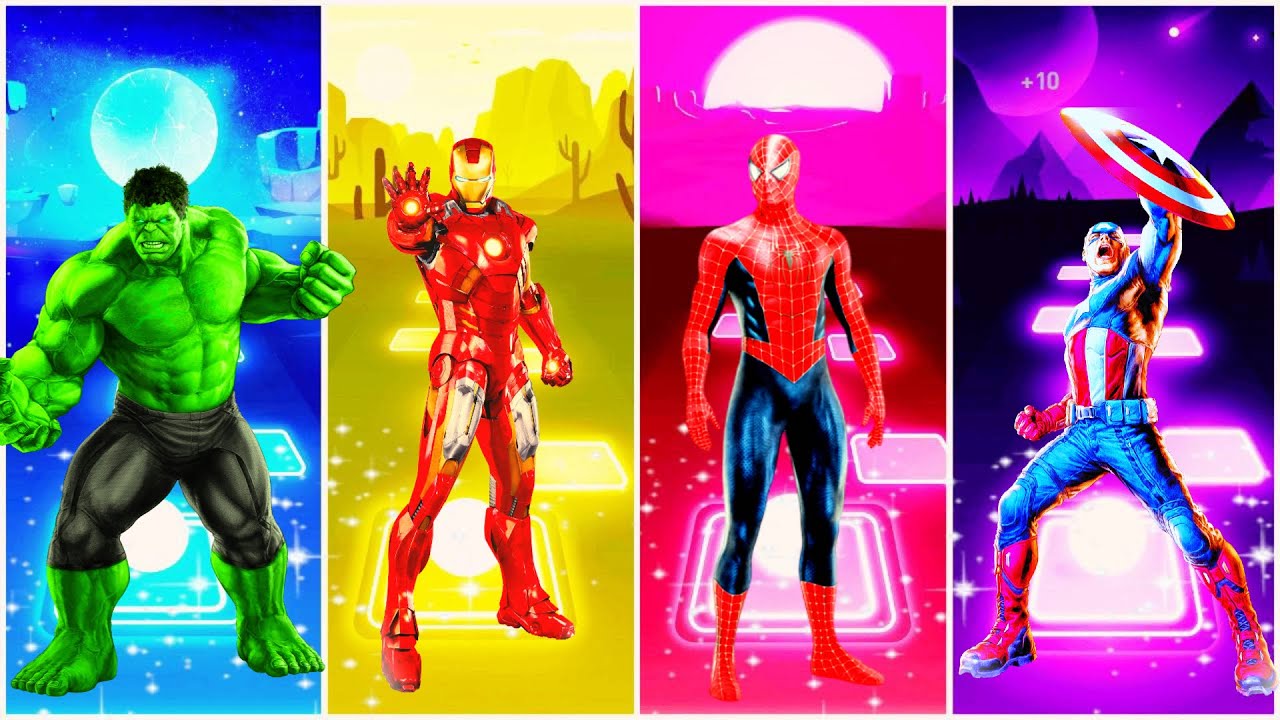 Avangers  halk iron man spiderma capitan america