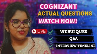 Cognizant Actual WEBUI, Coding and aptitude questions | Watch now and PASS the ROUND#placement
