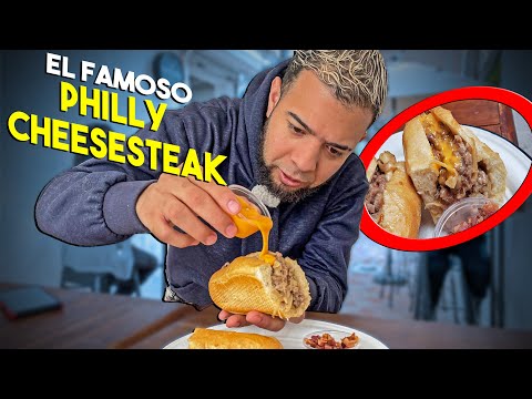 This is what a PHILLY CHEESESTEAK, the MOST FAMOUS SANDWICH in the world, is like