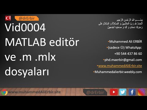 Erbir4, MATLAB editor vs .mlx uzantılı script dosyaları, Muhammed Ali Erbir