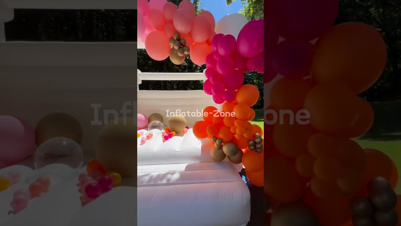 Hot sell white bounce house in stock with free shipping