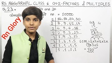 rs aggarwal Class 6 Solution ch 2 Exercise 2E Q 23 Factors and multiples cbse  rn glory