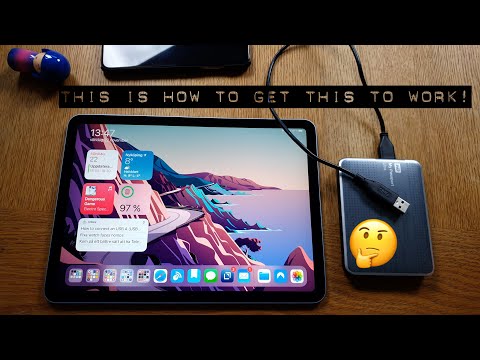 How to connect a USB A (USB 3.0) external hard drive to the iPad Air 4 (2020) / iPad Air 5 M1 (2022)