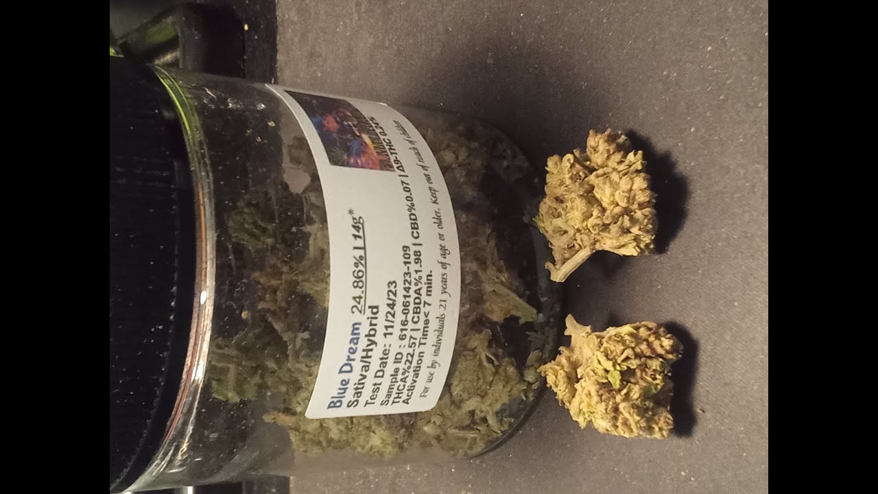 Blaze Session Review Of Blue Dream THCA Flower From Flame Train CBD