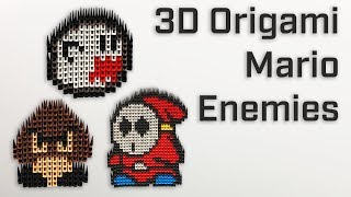 How to make Mario decorations with 3D origami pieces [ DIY Showcase - Part 1 ]
