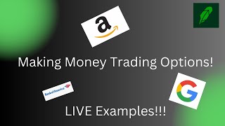 LIVE Robinhood Options Trading | Selling Options On Google, Amazon And BAC