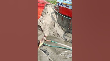Powerful Water Pump Cline Sand in Big Ship Last Time Unload Sand by Mega Drager Machine #154