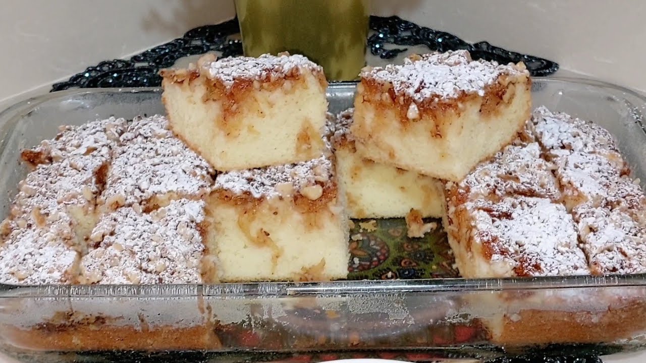 كيكة التفاح الطرية و الرائعة🍎 بطبقة مميزة و بطعم لذيذ جدا و مختلف من الآخر رووووعة 😍😍😍👍👍