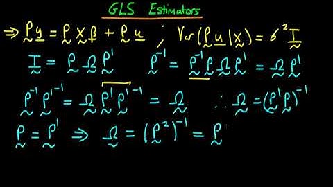 A Graduate Course in Econometrics Lecture 39 | GLS Estimators in Matrix Form - Part 2