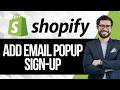 How to Add an Email Pop-Up Sign-Up in Shopify