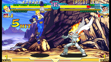 Marvel vs Capcom 1 ( Arcade ) - Zangief / Captain Commando Playthrough ( June 24, 2017 )