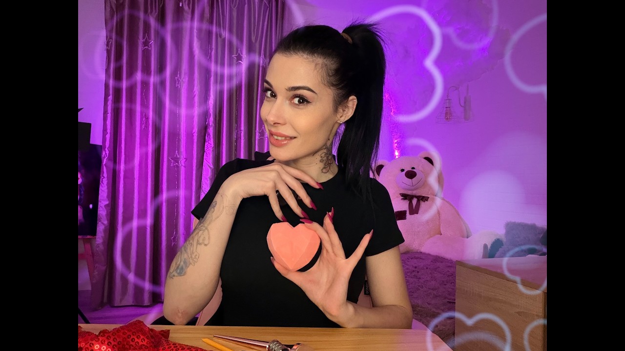 ASMR Love Letter to Your Ears 💝 Heart Scratches + Brushes