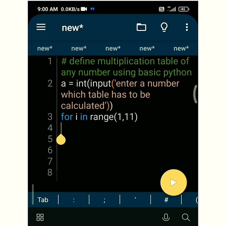 ## find multiplication table using basic python ## - YouTube