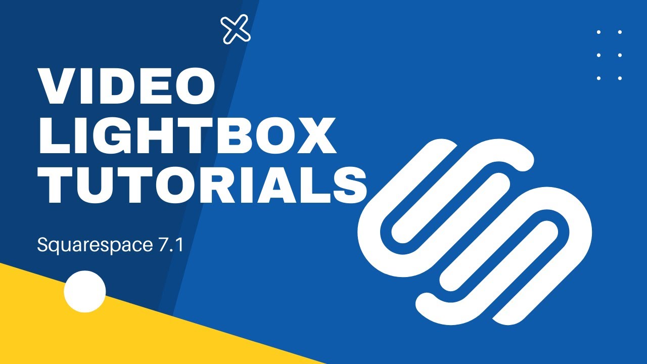 How to add lightbox video in Squarespace 7.1 YouTube