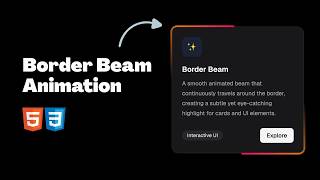 Information Border Beam Animation using HTML & CSS News