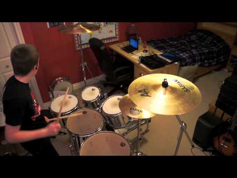 COMBICHRIST - All Pain Is Gone (drum cover) by 14 y/o Evan Patterson