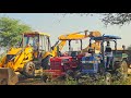 JCB 3dx Eco Plus Loading Tractor Stuck Mud Mahindra 475 Swaraj 855 Massey 254 New Holland 3630