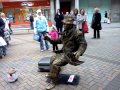 crazy living statue defies gravity