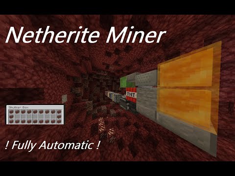 How to build a automatic Netherite Mining Machine