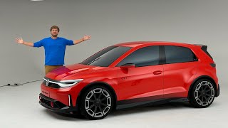 The First Ever Electric Volkswagen GTI Hot Hatch! Incredible Design w/ Exciting Performance Details